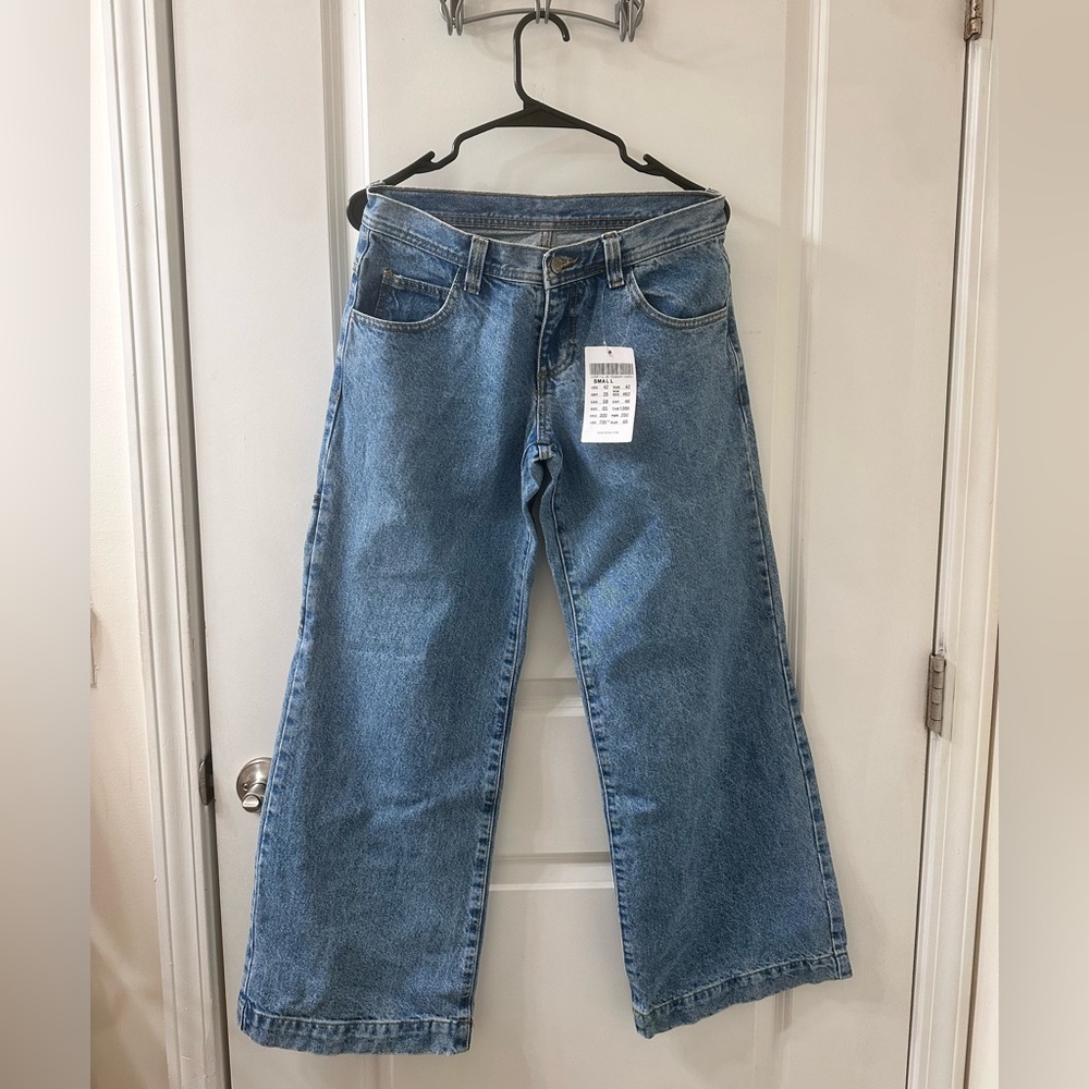 BRANDY MELVILLE Light Blue Wide Leg Jeans